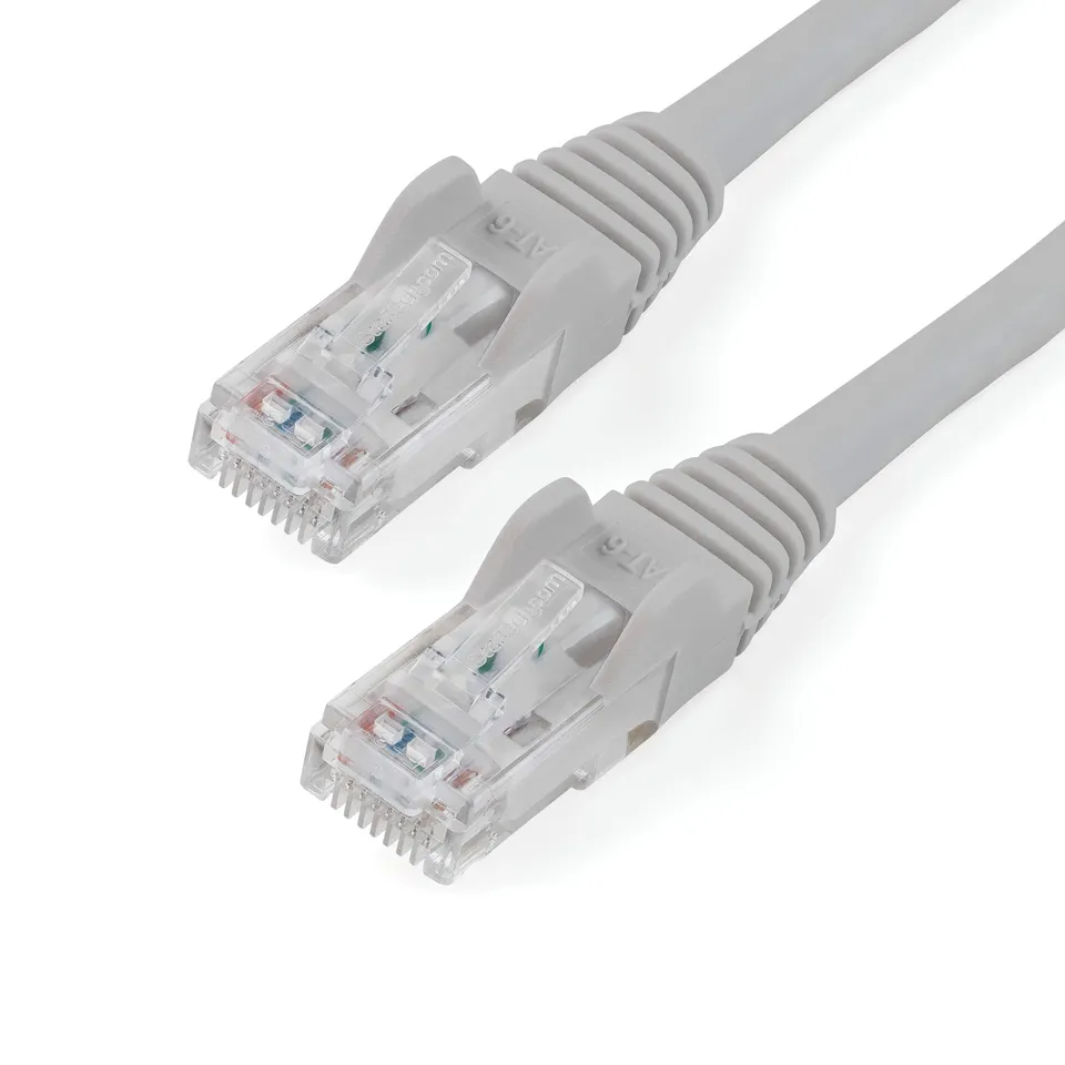 startech-com-n6patc1mgr-c-ble-r-seau-cat6-rj45-utp-1-m-gris-poe-100w image 1
