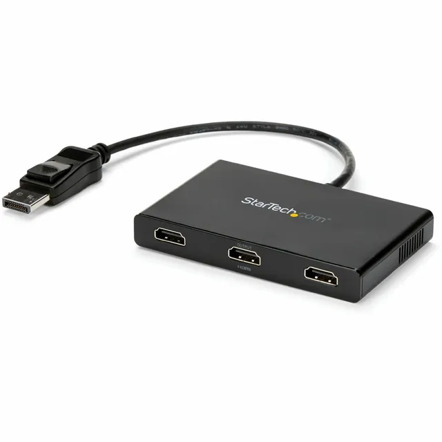 startech-com-st12mhdlan-hub-mst-displayport-1-2-vers-3x-hdmi-triple-cran image 1