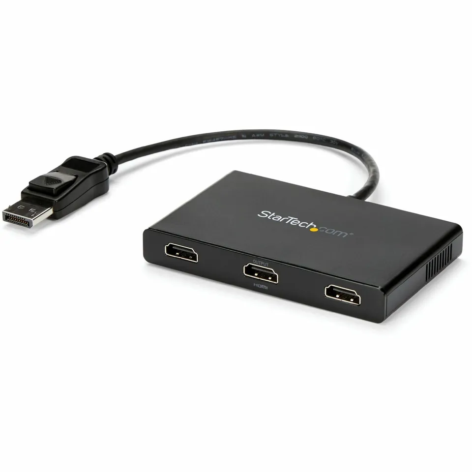 startech-com-st12mhdlan-hub-mst-displayport-1-2-vers-3x-hdmi-triple-cran image 1