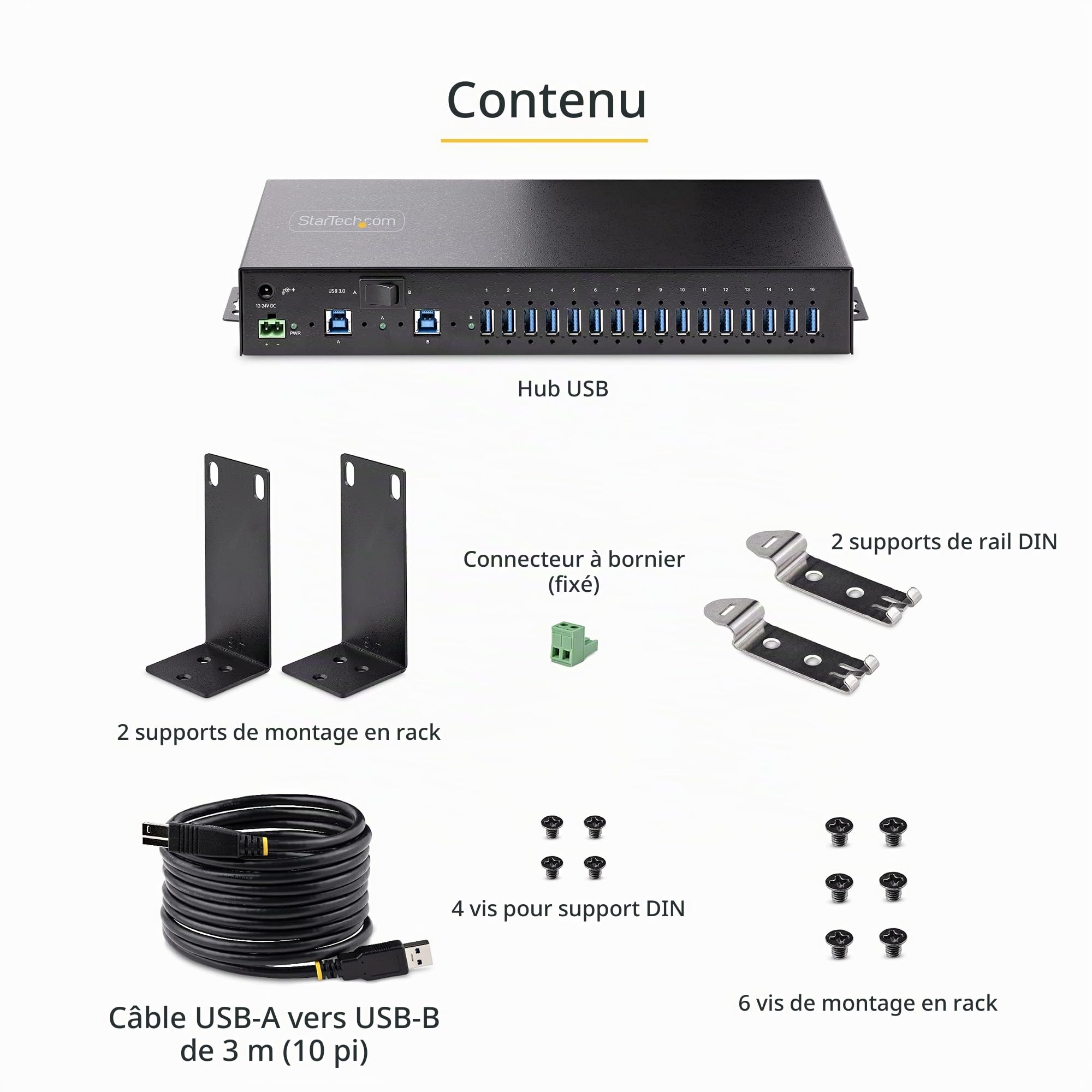 startech-com-5g16ainds-usb-a-hub-hub-industriel-usb-3-0-16-ports-5gbps-esd-rack- image 5