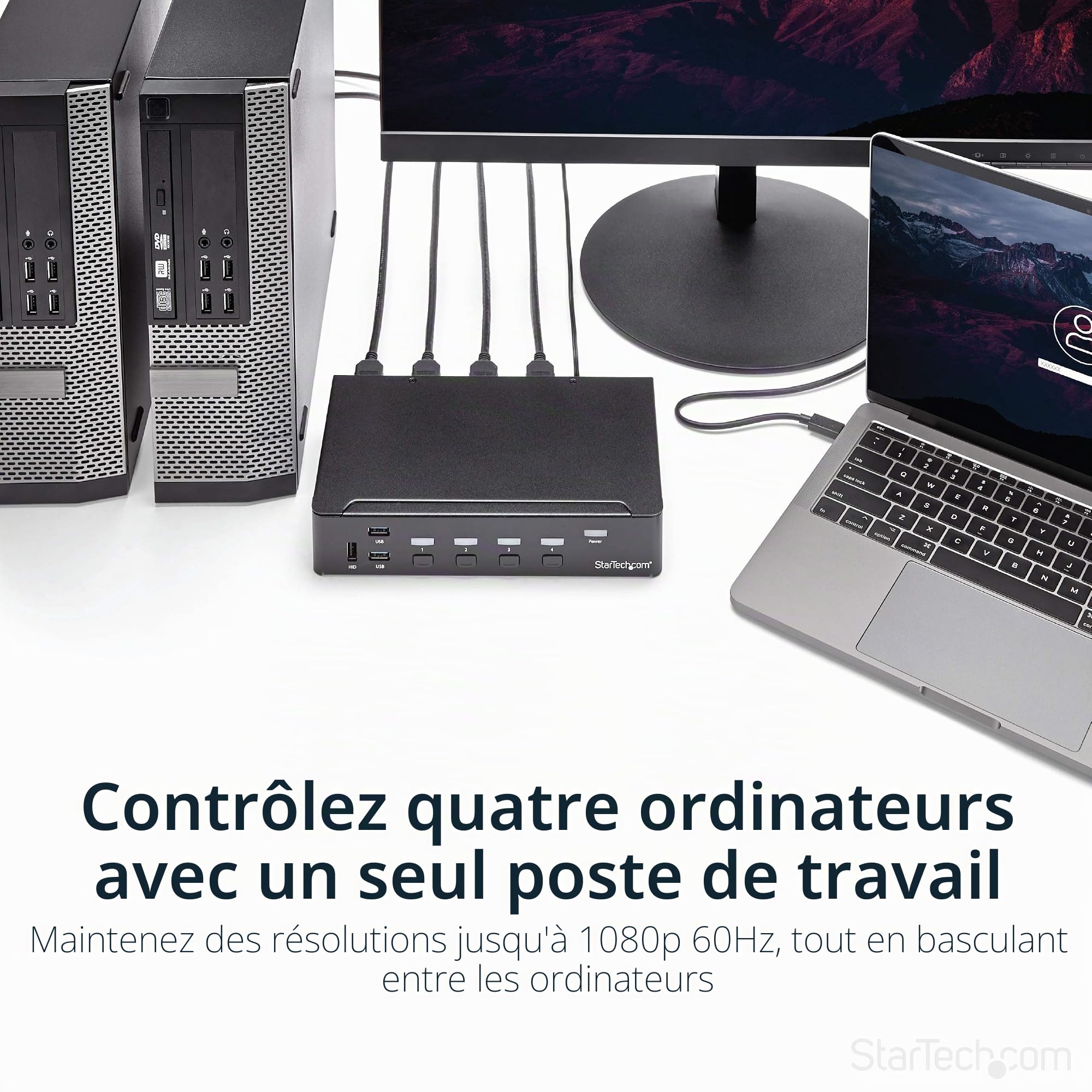 startech-com-commutateur-kvm-hdmi-4-ports-1080p-avec-hub-usb-3-0 image 2