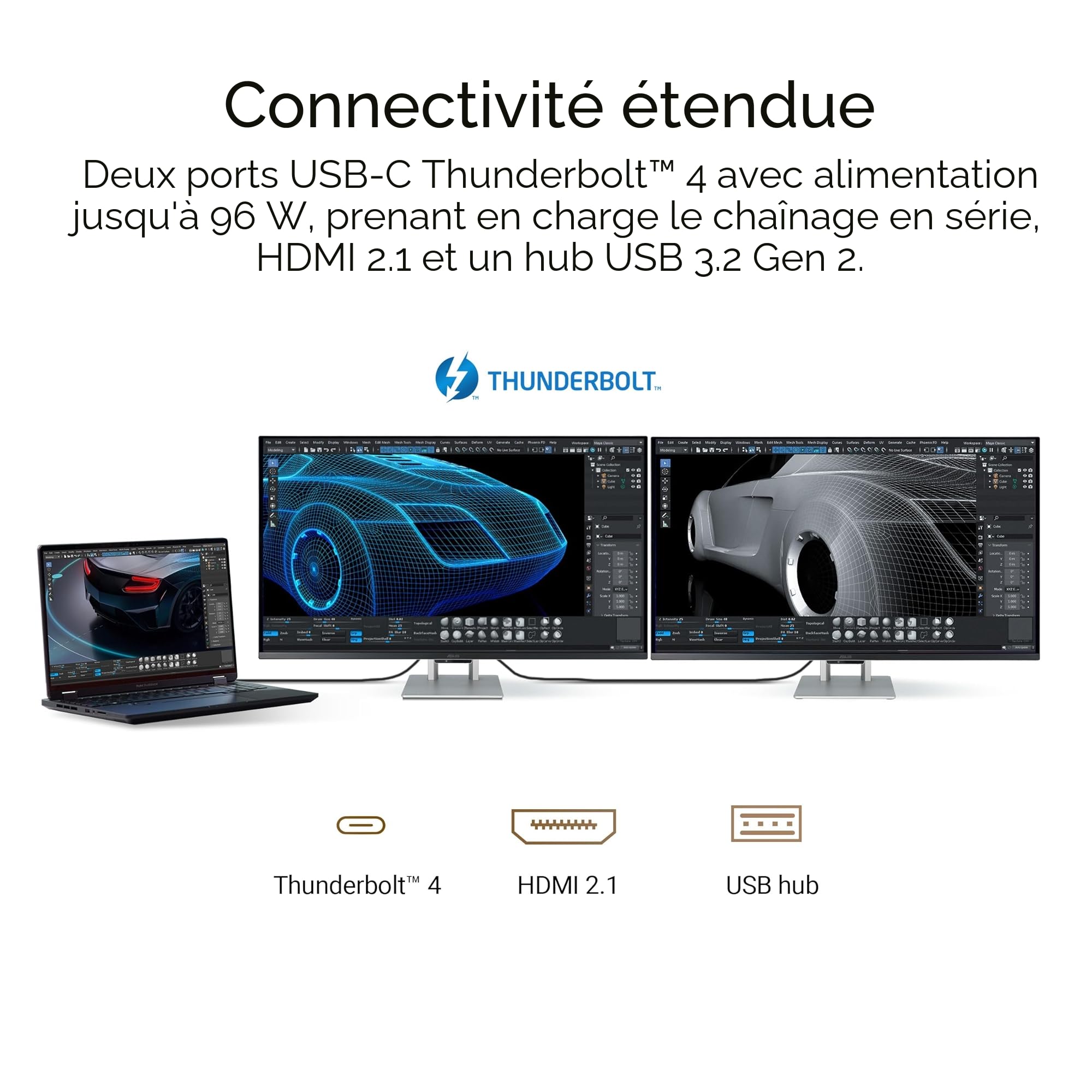 asus-rog-proart-pa32ucdm-31-5-4k-qd-oled-240hz-0-1ms-argent image 6