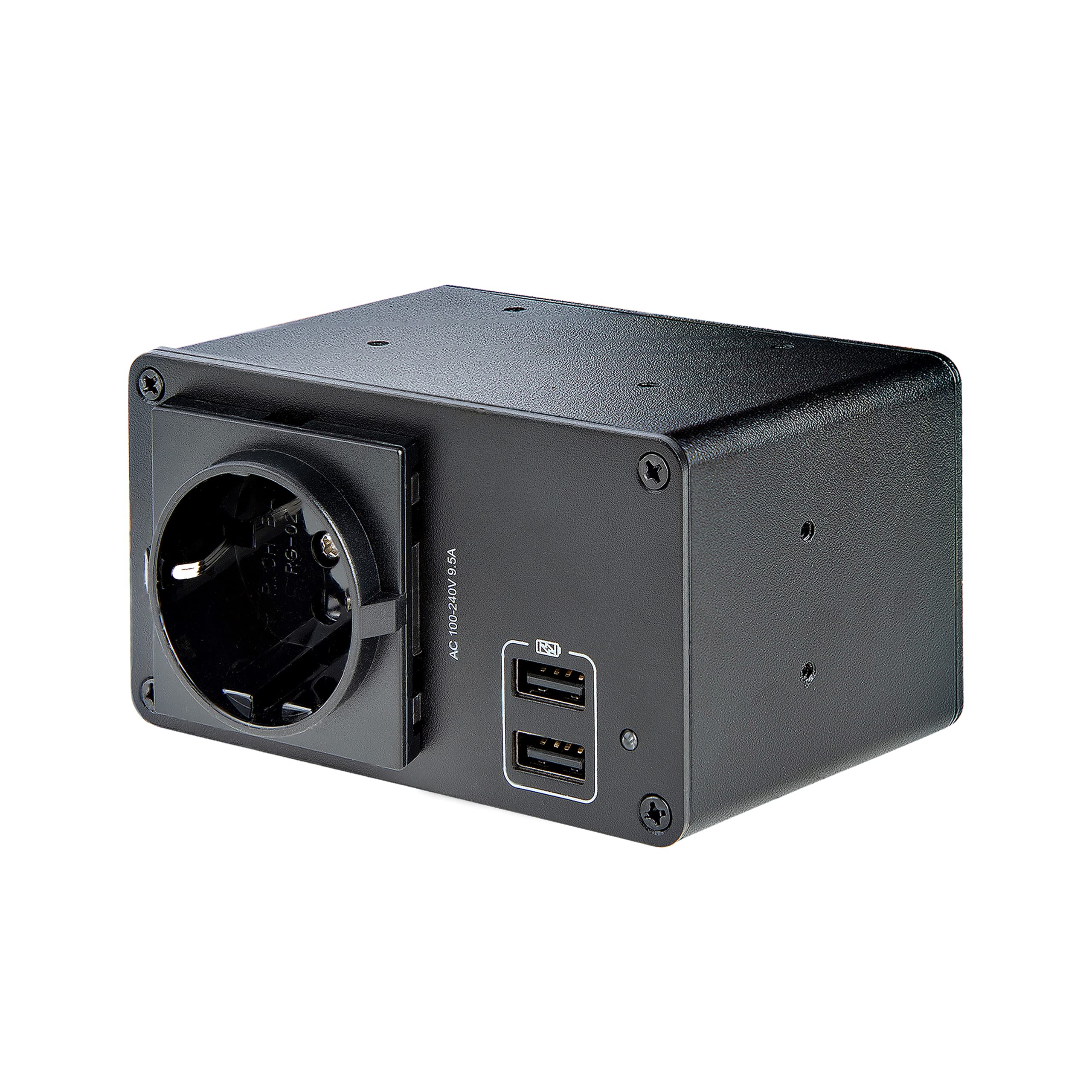 startech-com-module-hub-de-charge-1x-secteur-2x-usb-a-montage-table image 1