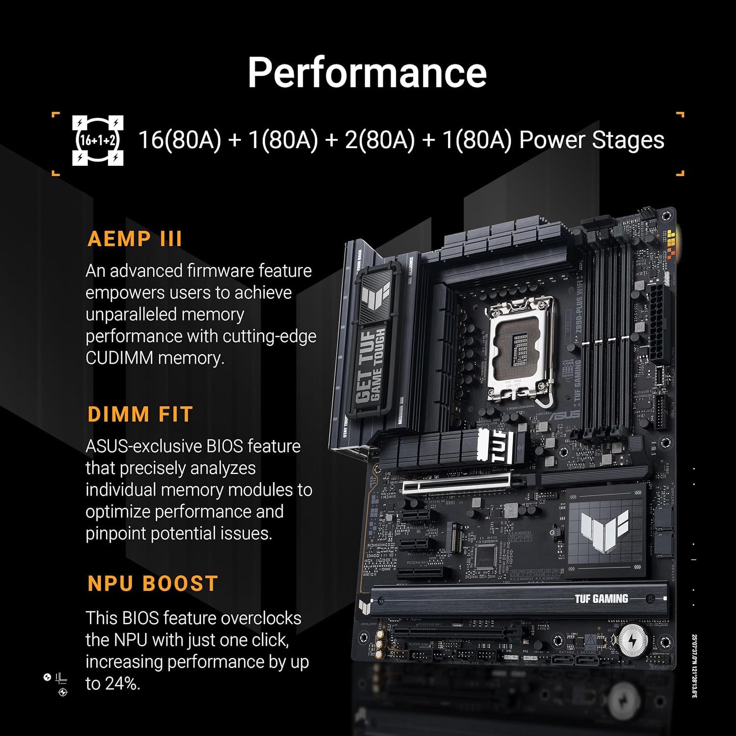 asus-tuf-gaming-z890-plus-wifi-carte-m-re-intel-atx-lga-1851-ddr5-wifi-7 image 6