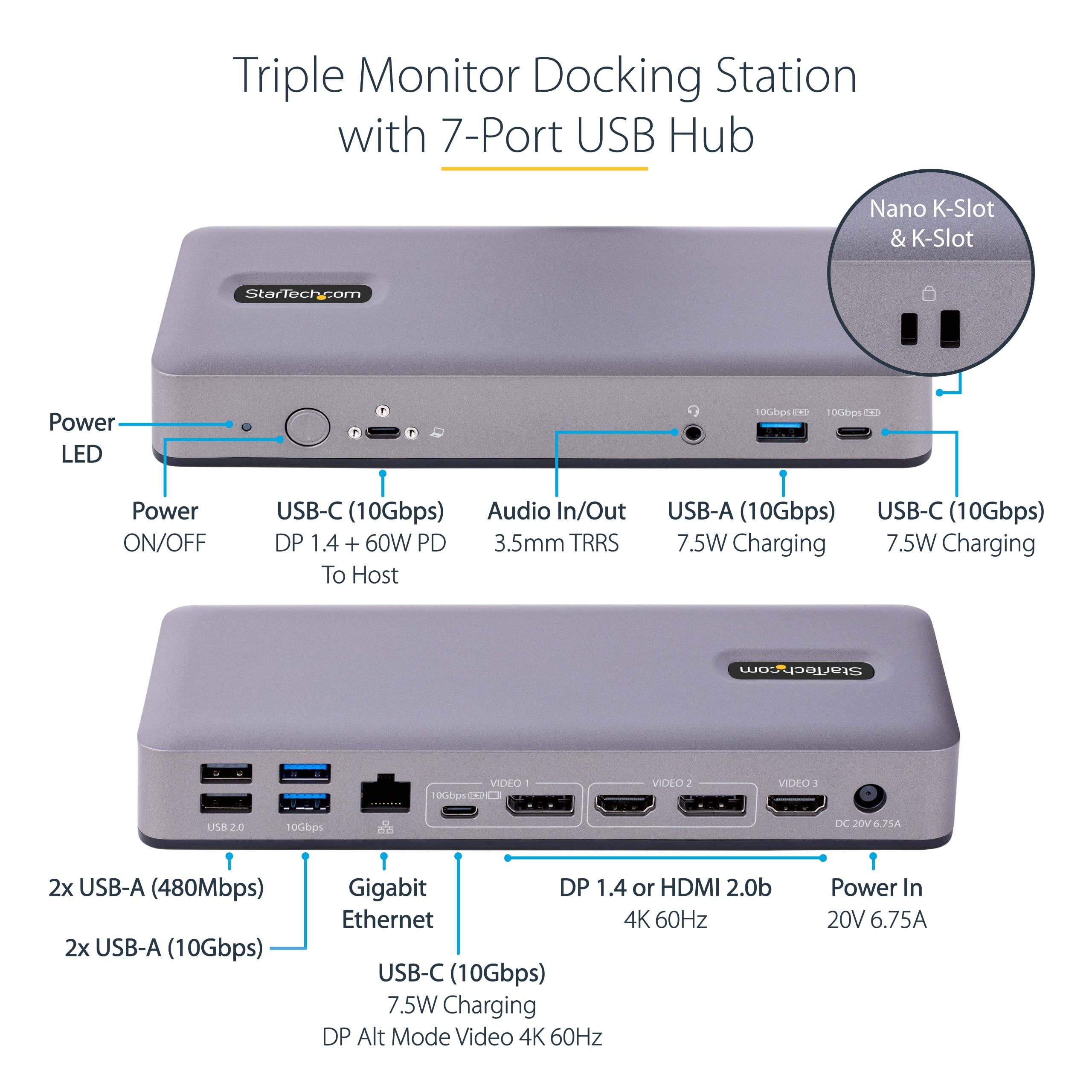 startech-com-dock-usb-c-triple-4k30-double-4k60-chromebook-7-ports-gbe-60w image 4