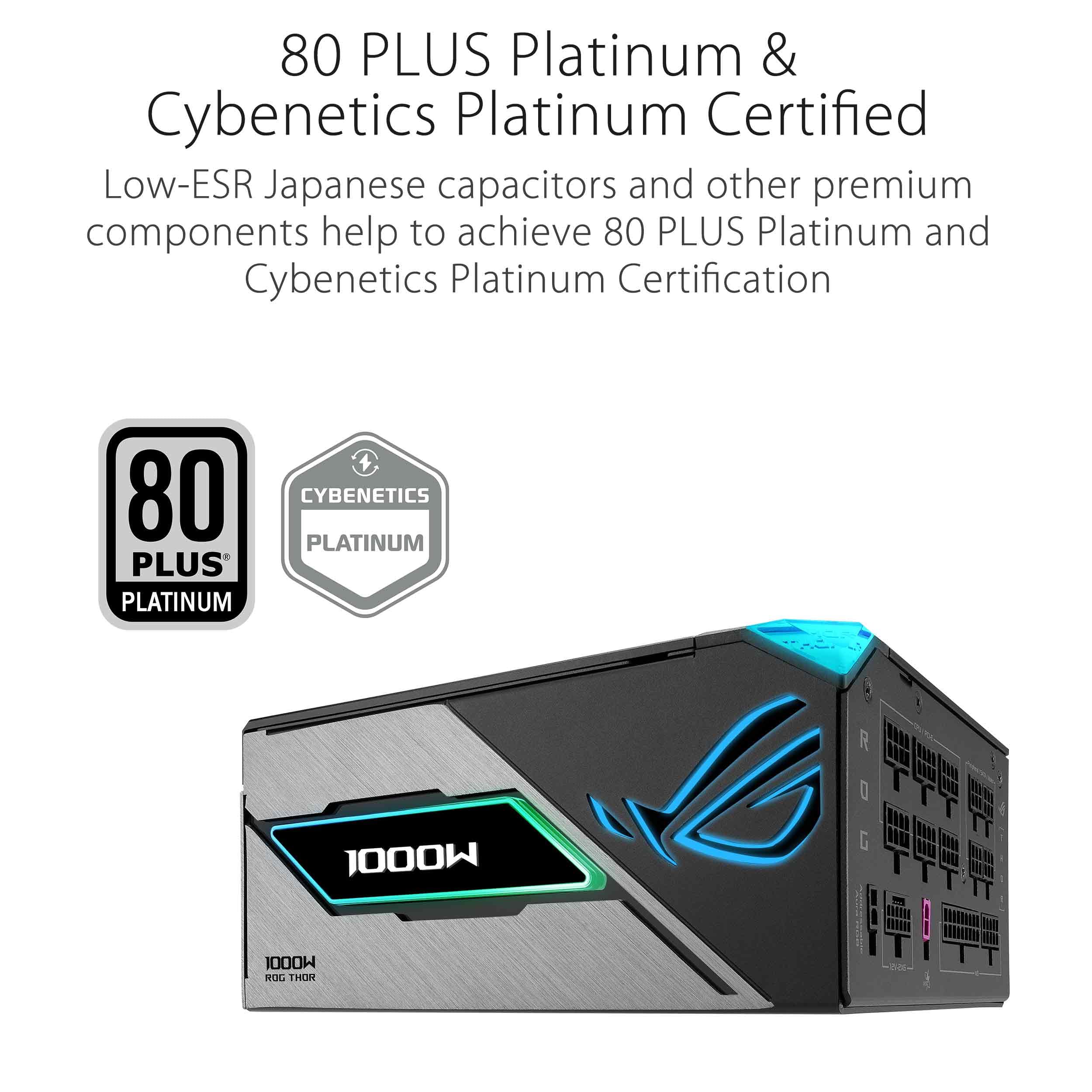 asus-rog-thor-1000w-platinum-iii-bloc-d-alimentation-atx-3-1-pcie-5-1-gan-oled image 7