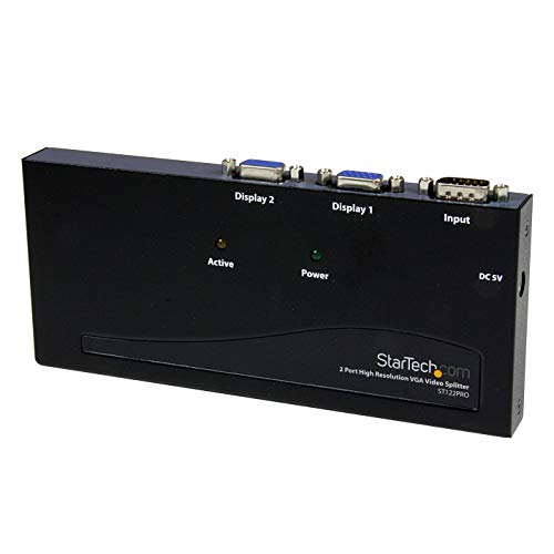 startech-com-r-partiteur-vid-o-vga-2-ports-350-mhz-st122proeu-noir image 4