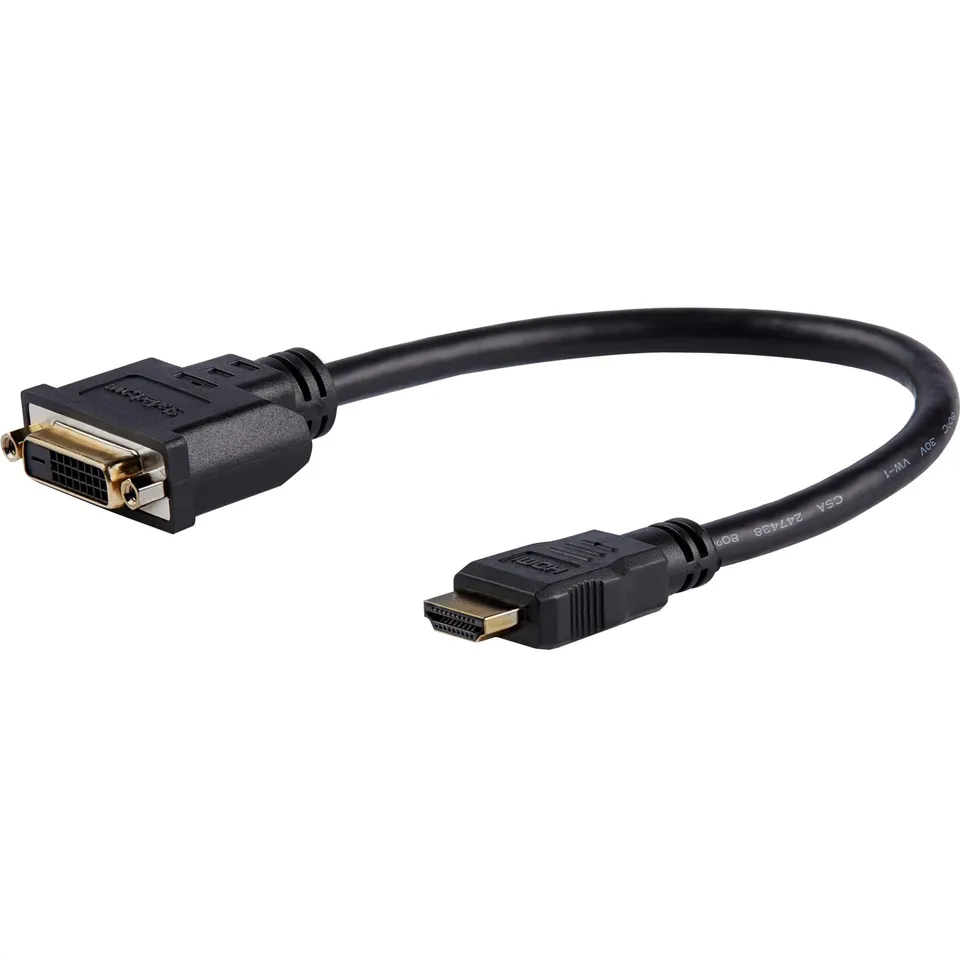 startech-com-c-ble-adaptateur-hdmi-vers-dvi-d-20-cm-m-le-femelle-hddvimf8in image 1