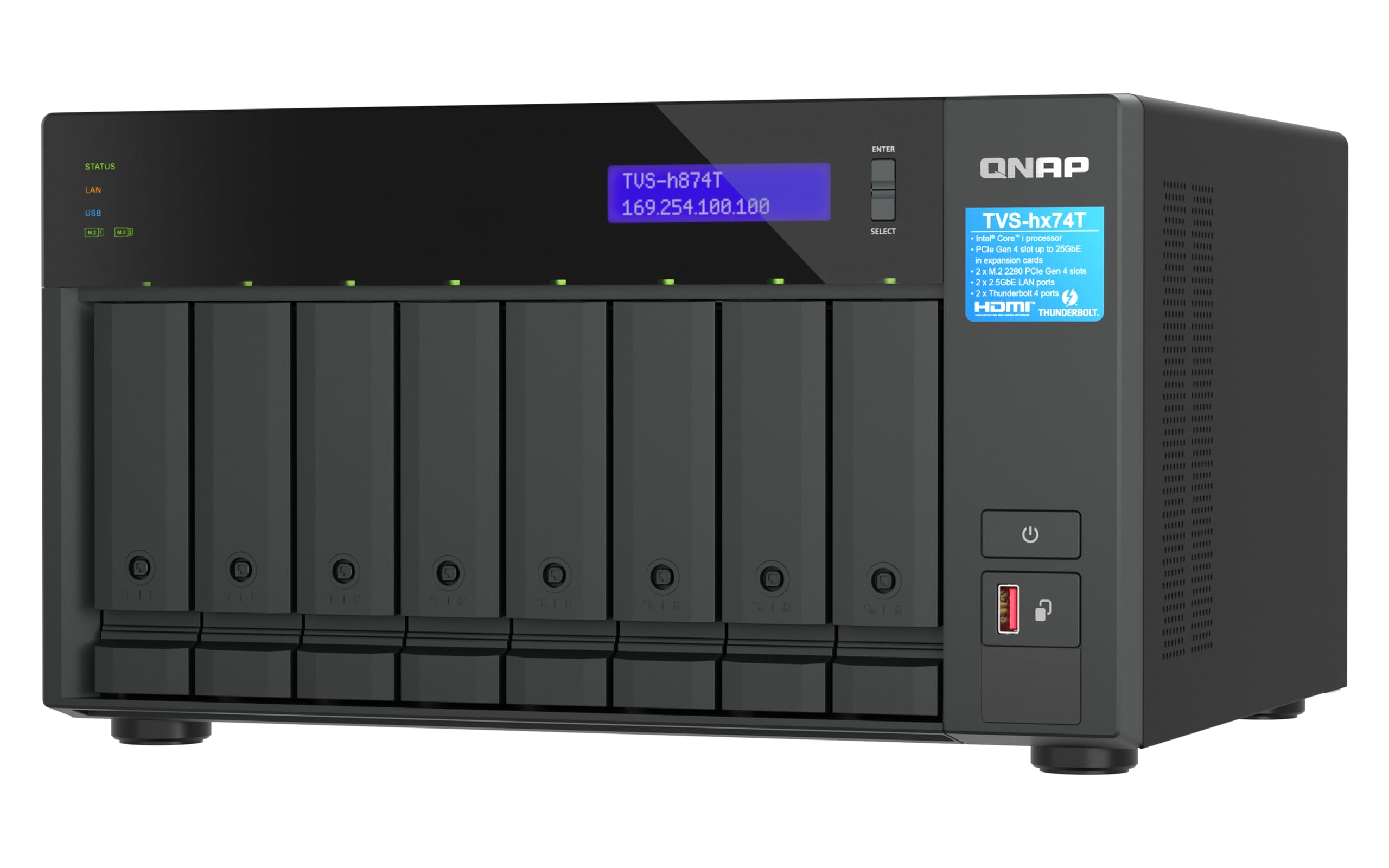 qnap-tvs-h874t-i9-64g-nas-8-baies-i9-16c-64go image 3