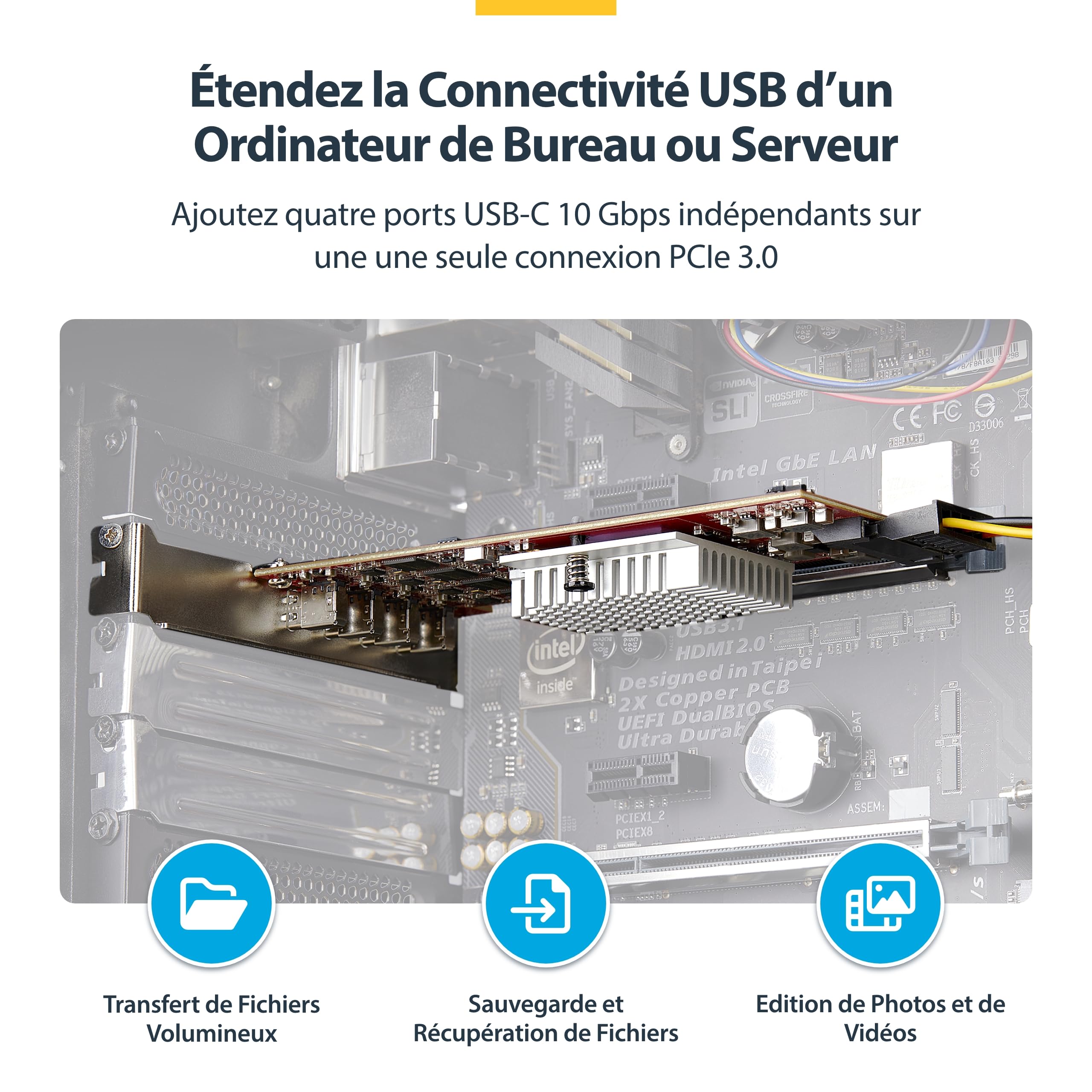 startech-com-p10q4c-usb-card-lp-carte-pcie-4-ports-usb-c-10-gbps-usb-3-2-gen-2 image 2