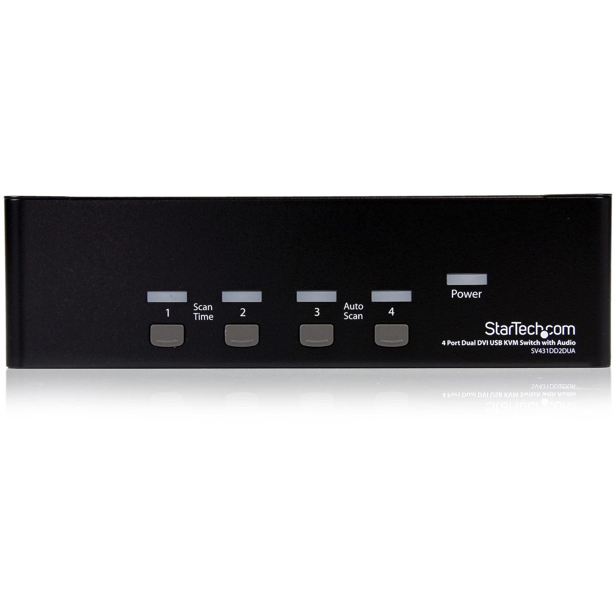 startech-com-sv431dd2dua-switch-kvm-usb-4-ports-double-dvi-2-crans-avec-audio image 2