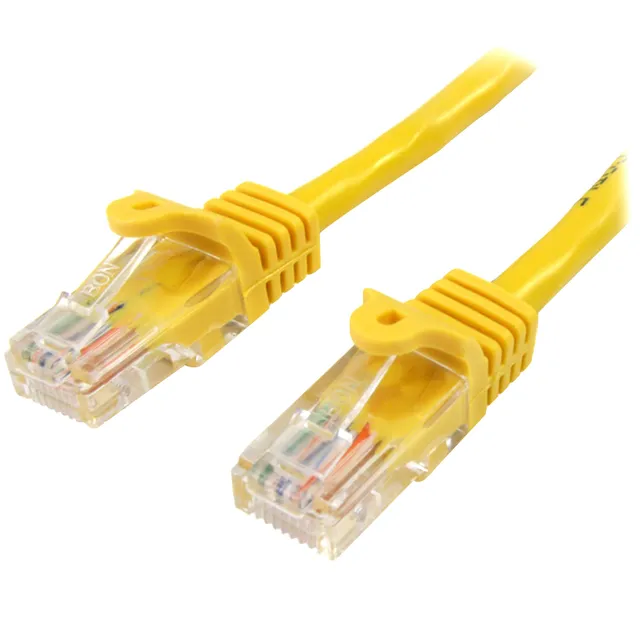 startech-com-45pat1myl-c-ble-ethernet-cat5e-1-m-rj45-m-m-jaune image 1