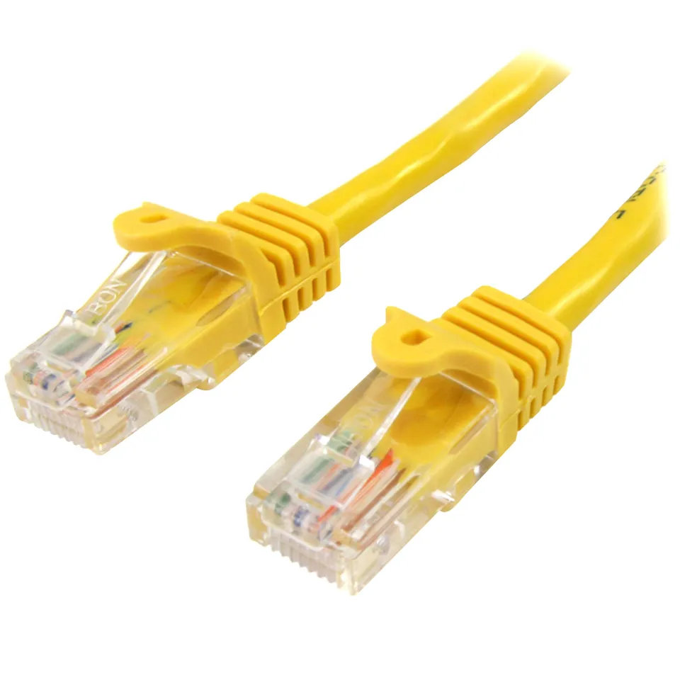 startech-com-45pat1myl-c-ble-ethernet-cat5e-1-m-rj45-m-m-jaune image 1