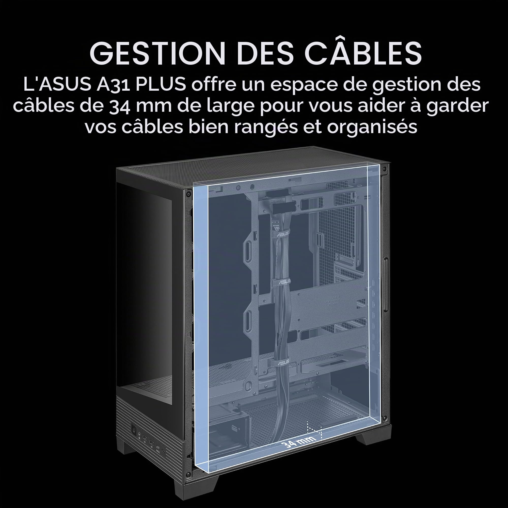 asus-a31-plus-tg-argb-black-bo-tier-atx-panoramique-4-ventilateurs image 6
