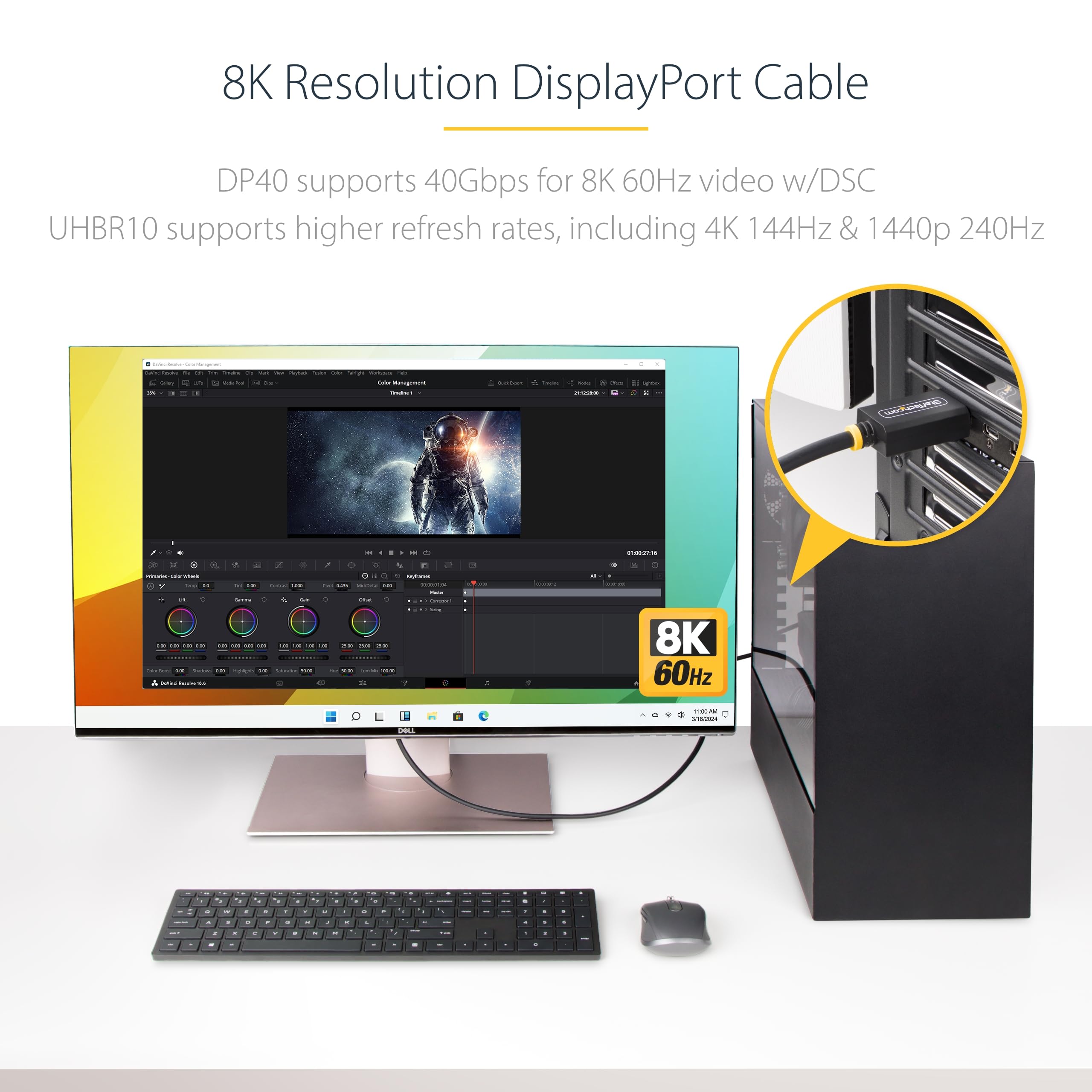 startech-com-c-ble-displayport-2-1-vesa-dp40-1-8-m-8k-60hz-noir image 3