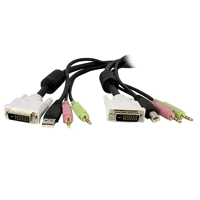 startech-com-c-ble-kvm-dvi-d-dual-link-usb-4-en-1-4-6-m image 1