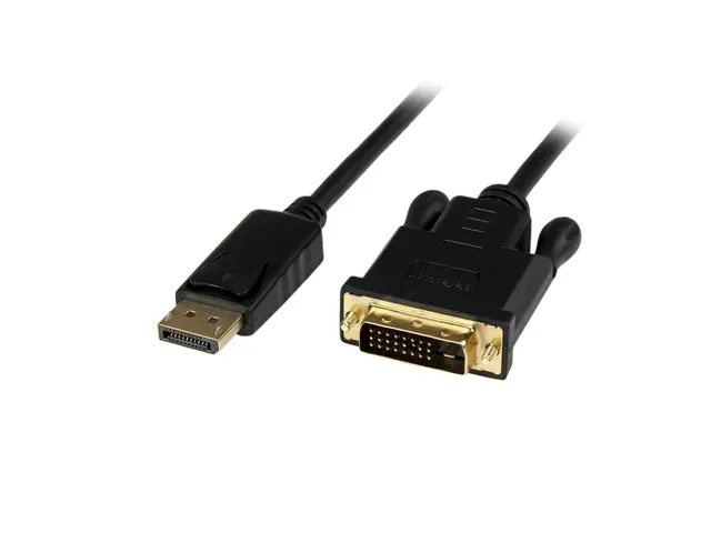 startech-com-dp2dvimm6bs-c-ble-actif-displayport-vers-dvi-d-1-8m-noir image 1