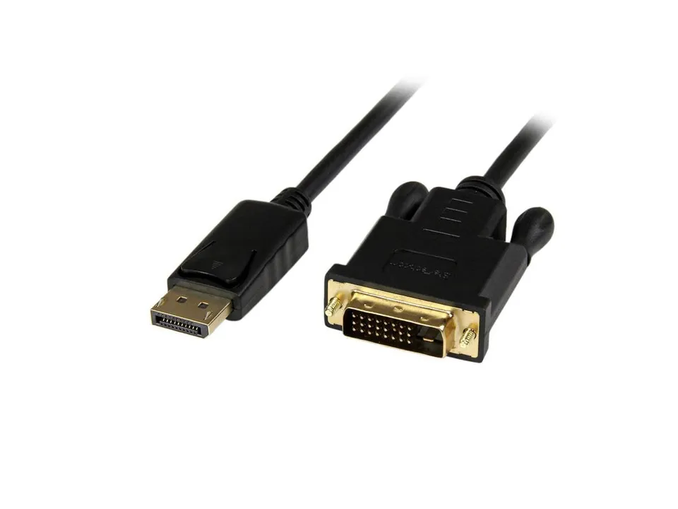 startech-com-dp2dvimm6bs-c-ble-actif-displayport-vers-dvi-d-1-8m-noir image 1
