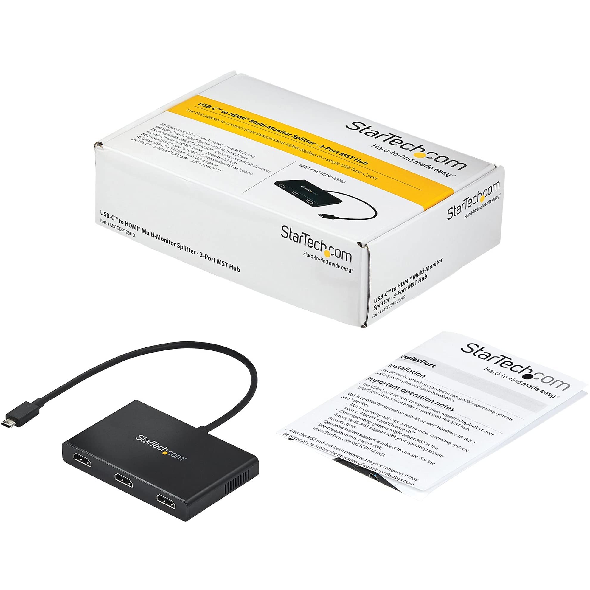 startech-com-st12mhdlan-series-hub-usb-c-vers-triple-hdmi image 5