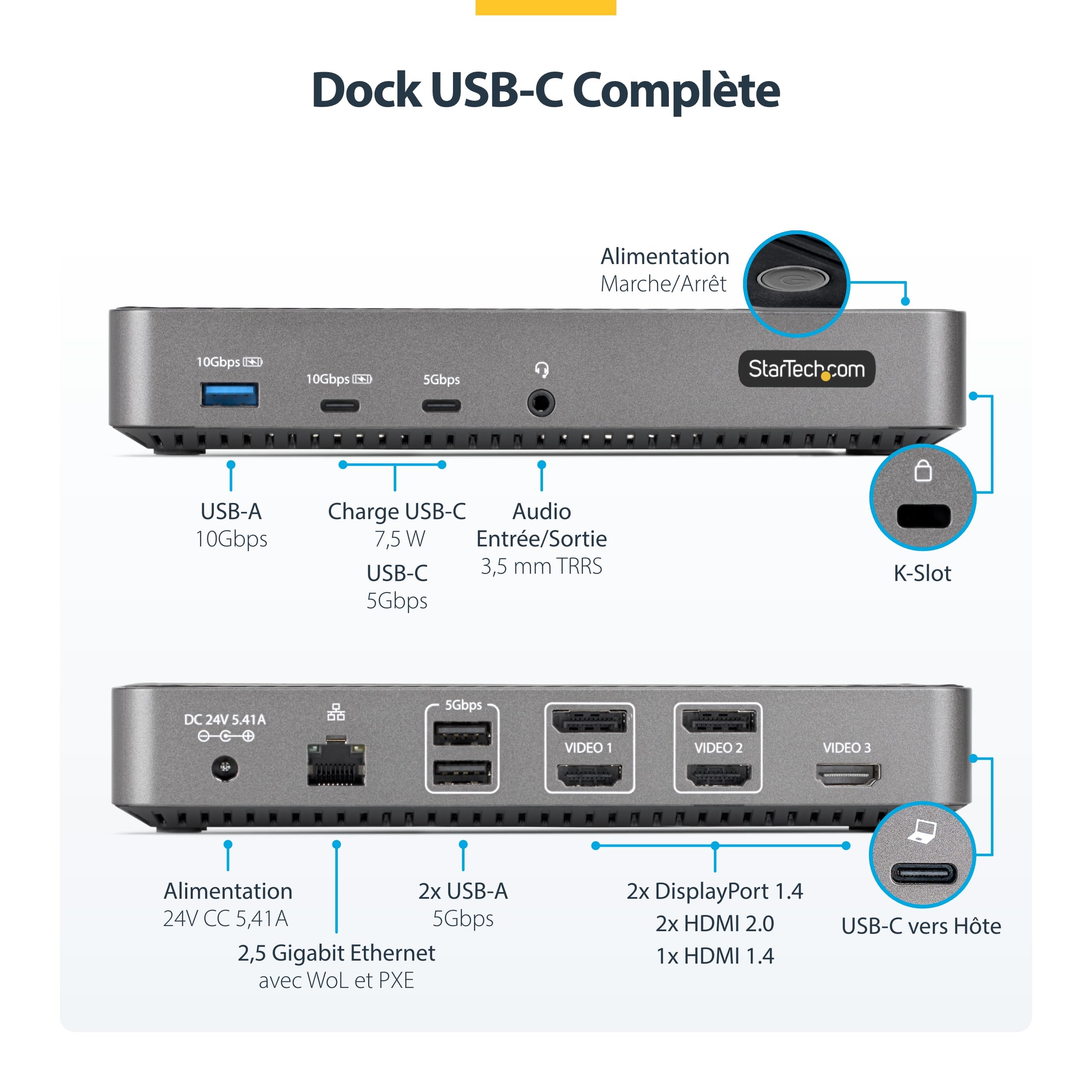 startech-com-dock-usb-c-triple-4k-hdmi-displayport-100w-pd-displaylink image 2