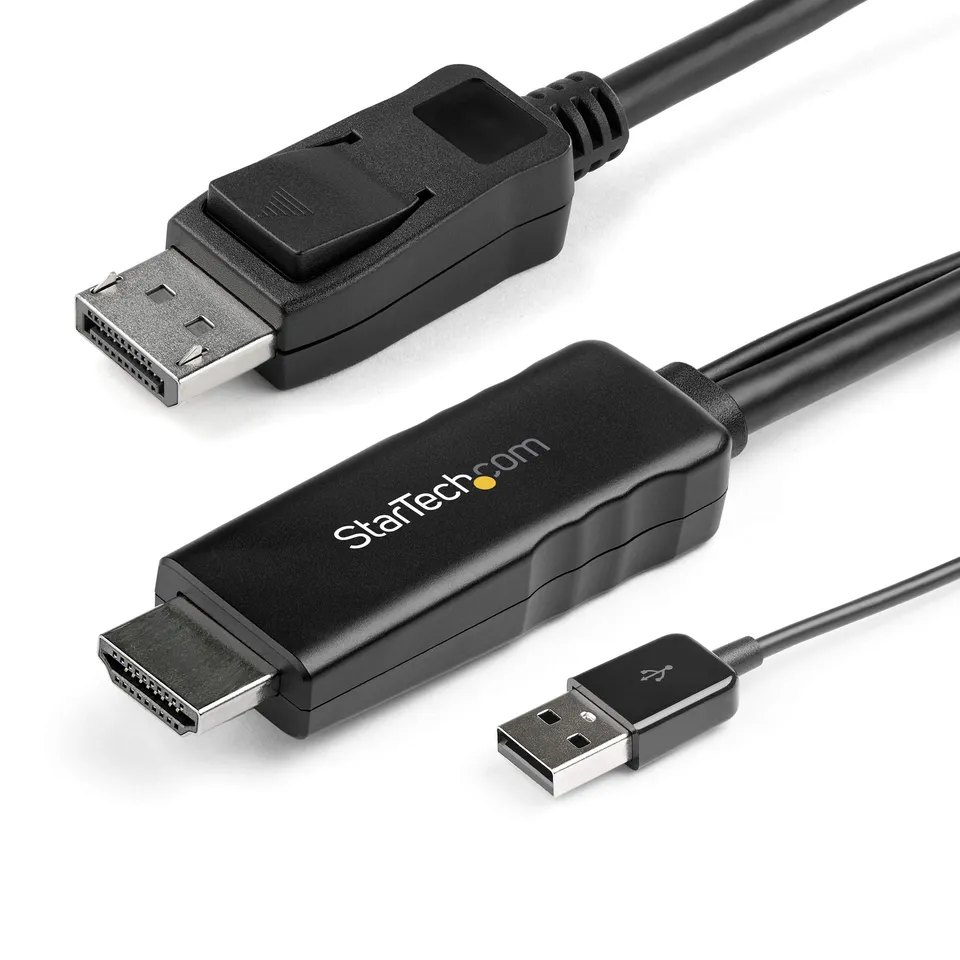 startech-com-hd2dpmm10-c-ble-adaptateur-hdmi-vers-displayport-3-m-4k-30-hz-actif image 1