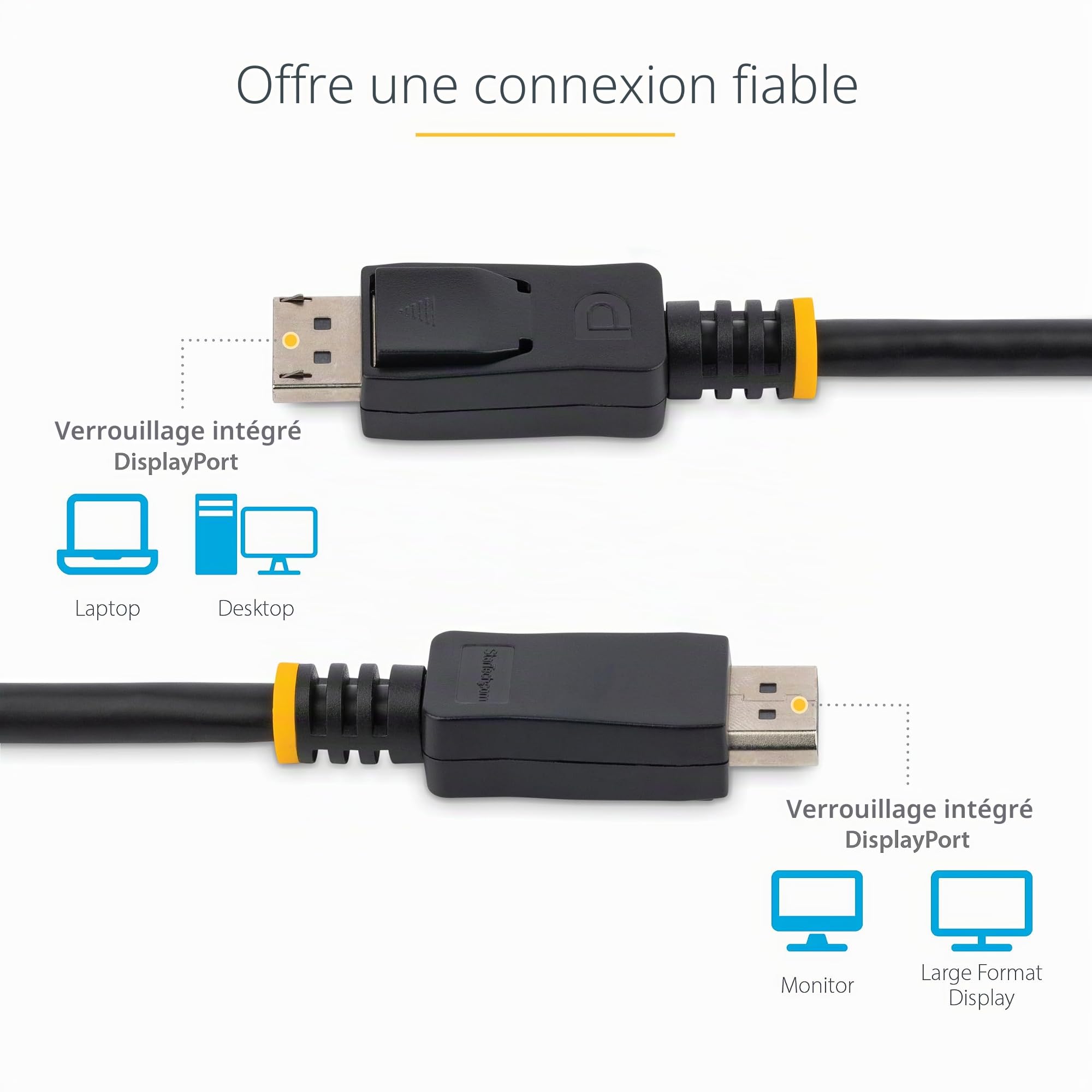 startech-com-c-ble-displayport-1-2-2m-4k-x-2k-certifi-vesa-noir image 5